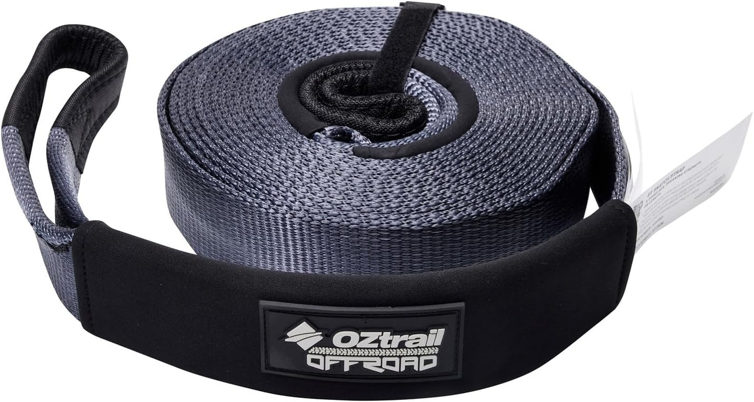 Offroad 8-Tonne Recovery Snatch Strap - 9M X 60Mm | 8T MBS, 20% Stretch, Reinforced End Loops, Neoprene Sleeves