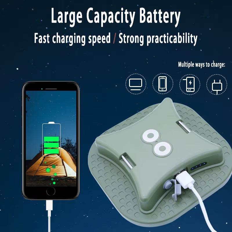 MOSLIGHTING Rechargeable LED Camping Strong Light Magnet Zoom Portable Torch Tent Light Working Maintenance Lighting 80W LED
