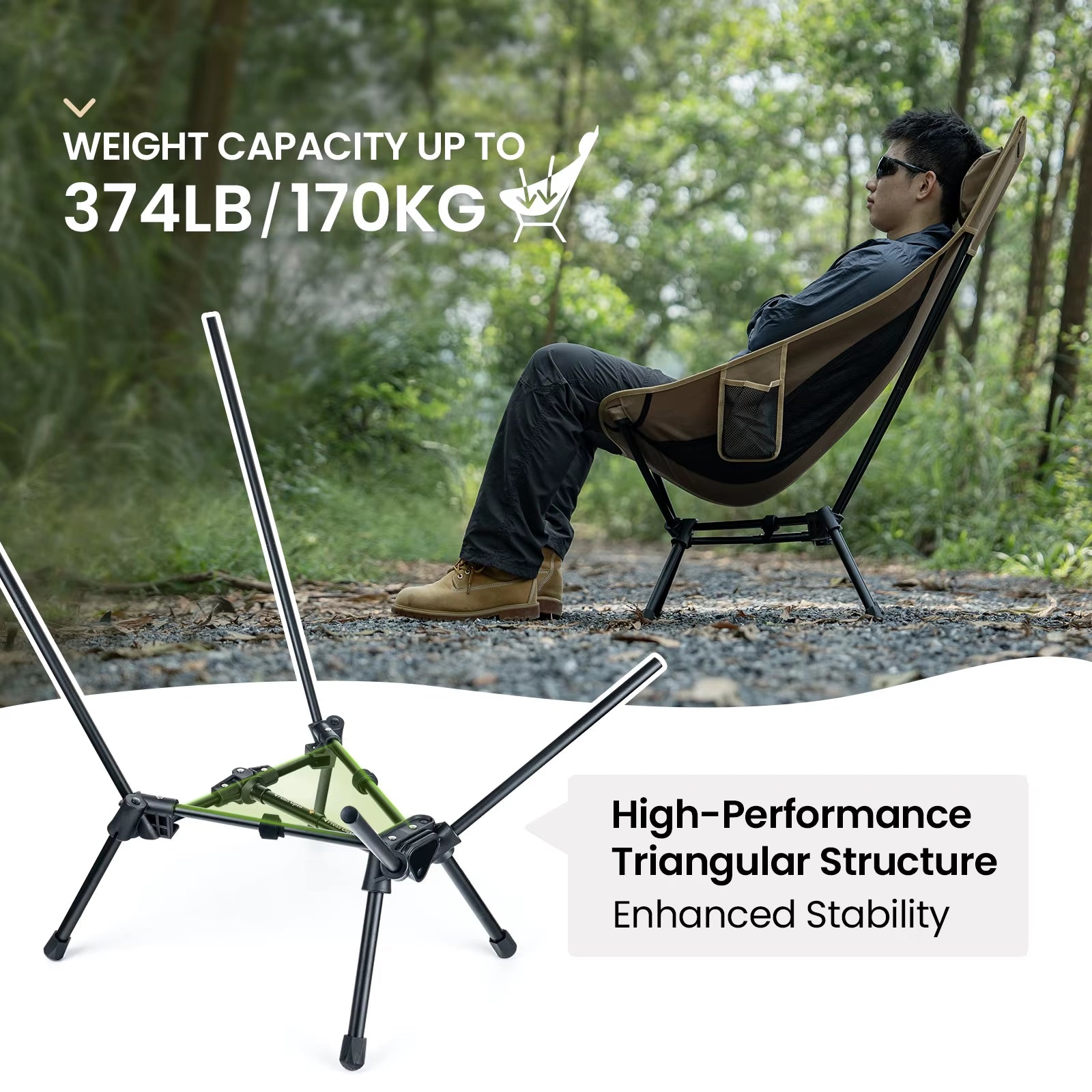 Portable Tigerblade Camping Chairs Outdoor Folding Fishing Chair for Trekking BBQ Parties Gardening Beach Indoor Use