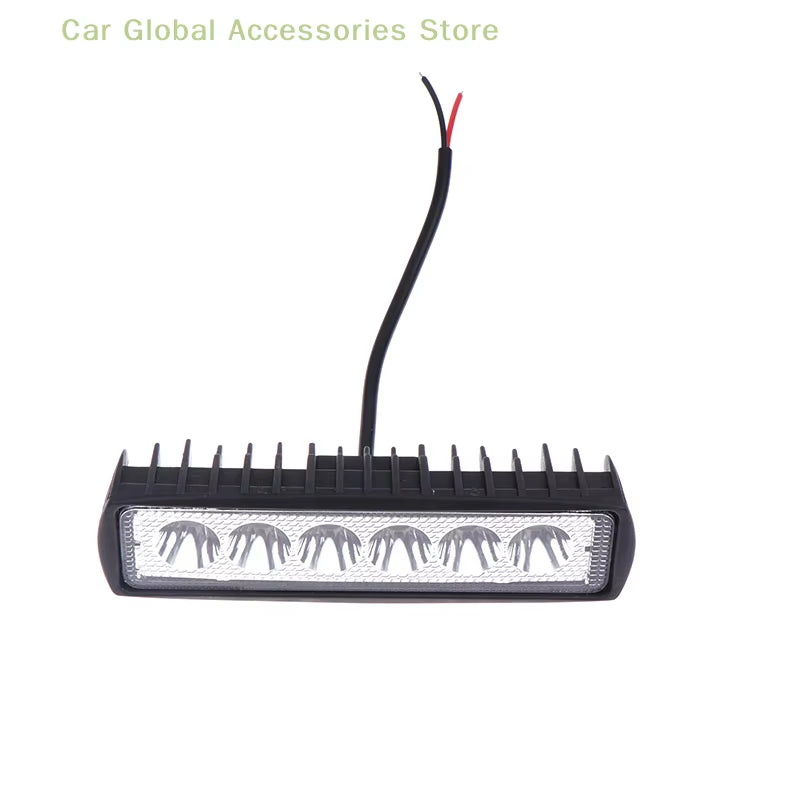 Car LED Light Bar 12V 18W 6000K Work Light for Car Motorcycle Truck Trailer Offroad Headlights Driving Light