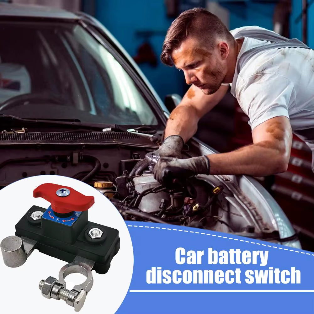 12V Car Battery Cut off Switch Disconnect Isolator Cut-Off Power Cutoff Switch Car Battery Power off Switch Anti-Leakage Circuit