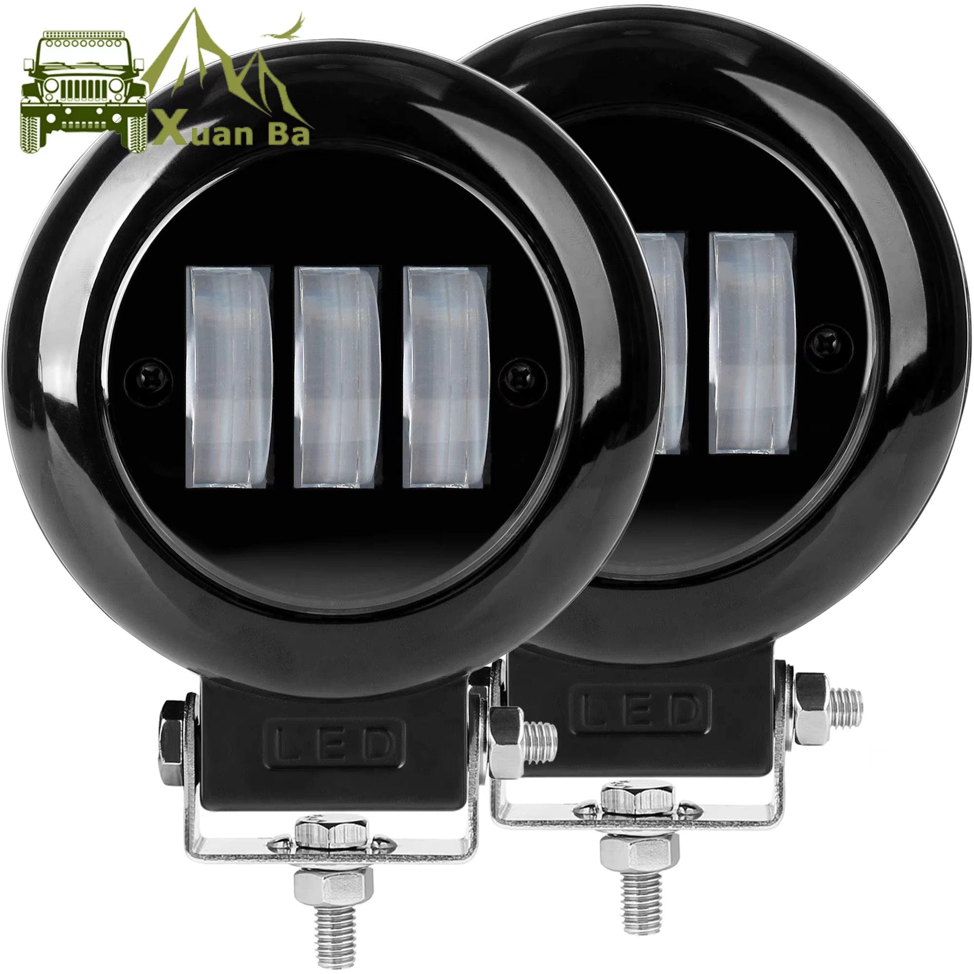 6D Lens 5 Inch round Square Led Work Light 12V for Car 4WD ATV SUV UTV Trucks 4X4 Offroad Motorcycle Auto Working Driving Lights