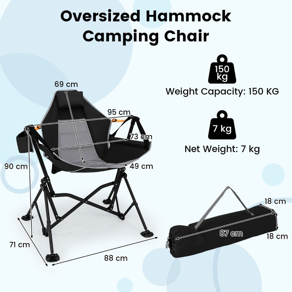 Oversized Hammock Camping Chair Foldable Swing Chair
