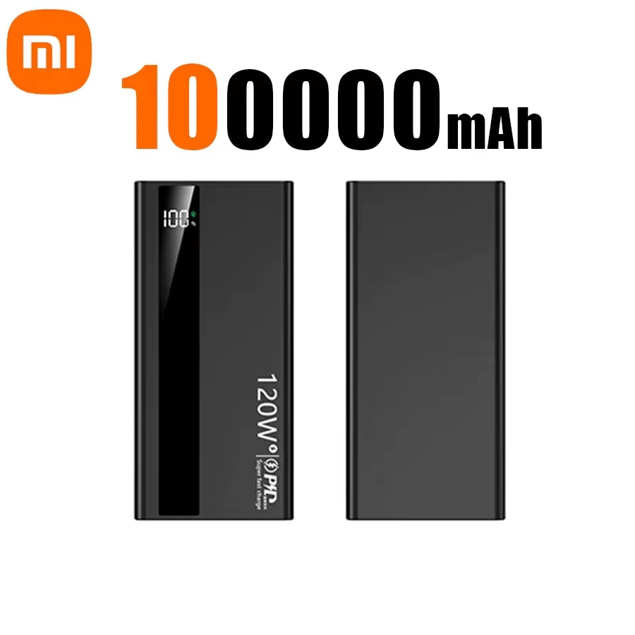 Xiaomi 500000Mah 120W Super Fast Charging High Capacity Power Bank External Battery Portable Battery Charger for Iphone Samsung