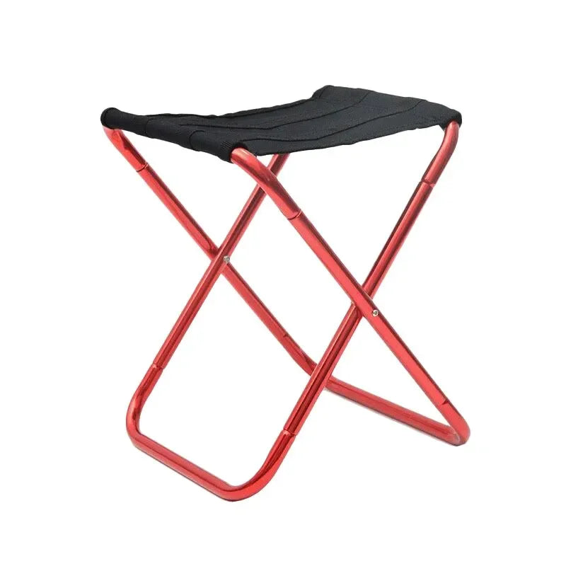 Outdoor Camping Chair Golden Aluminum Alloy Folding Chair with Bag Stool Seat Fishing Camping