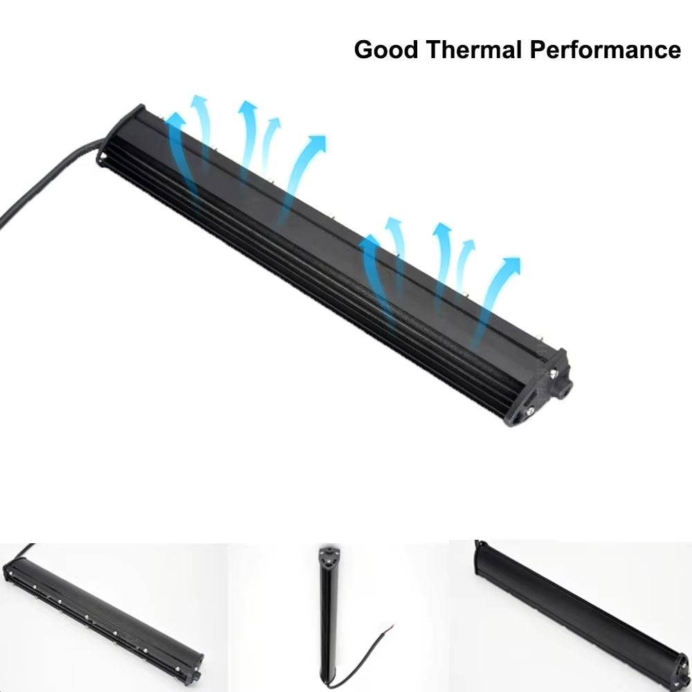 6D 13" 12V 24V Spotlight LED Light Bar Offroad Slim Barra LED Work Light Bar for Truck Atv Car Driving Fog Light Car Accessories