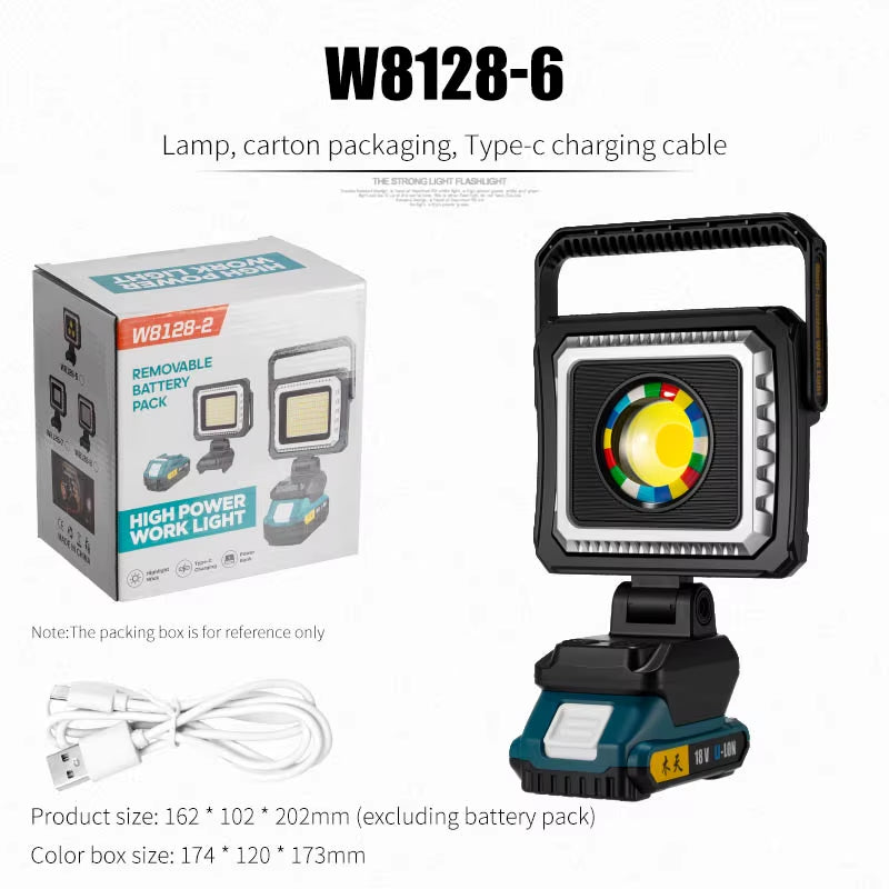LED Multi-Functional Portable Camping Light Outdoor Emergency Night Market Stall Courtyard Lighting Battery Powered IPX5