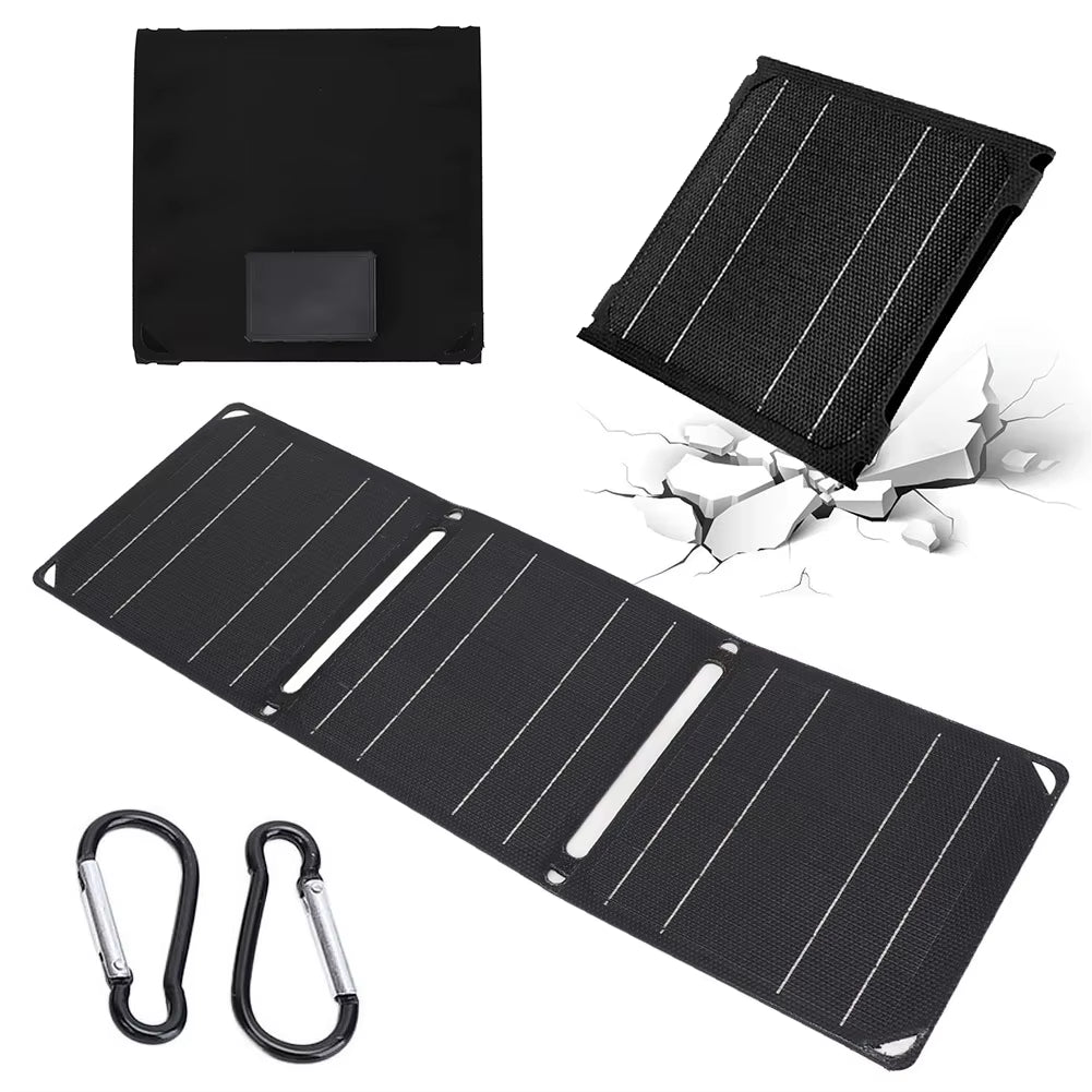 30W/40W 5V Portable Solar Panel Battery Phone Charger Foldable Small Power Emergency ETFE Panels for USB a C Power Bank
