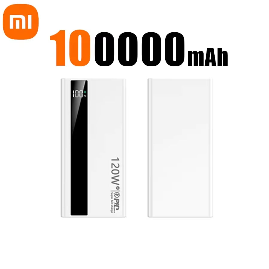 Xiaomi 500000Mah 120W Super Fast Charging High Capacity Power Bank External Battery Portable Battery Charger for Iphone Samsung
