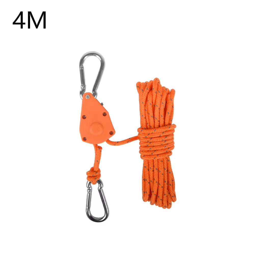 Tent Rope Hanger Pulley Hook, Adjustable Lanyard Hanging, Secure and Non Slip, for Camping, Outdoor Activities, and Canopies