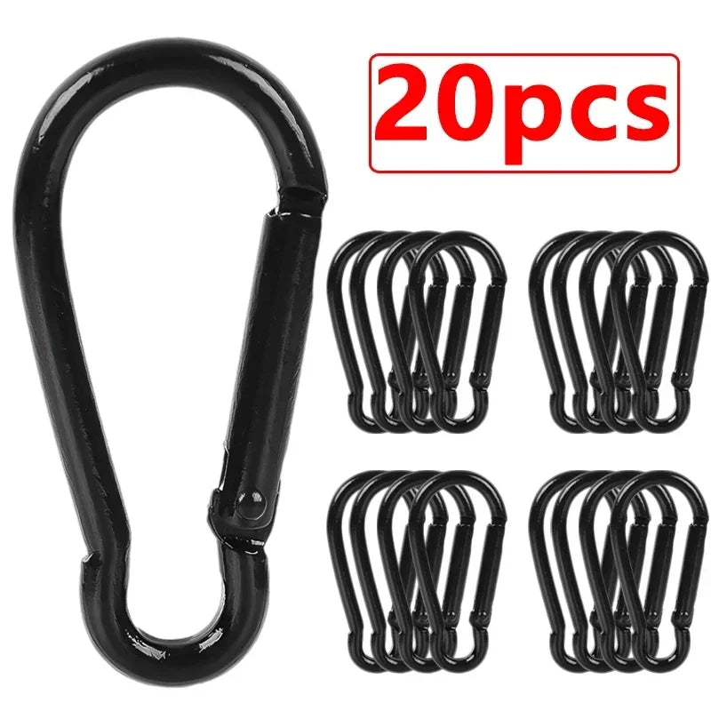 10/20/30Pcs Aluminum Carabiner Clips Snap