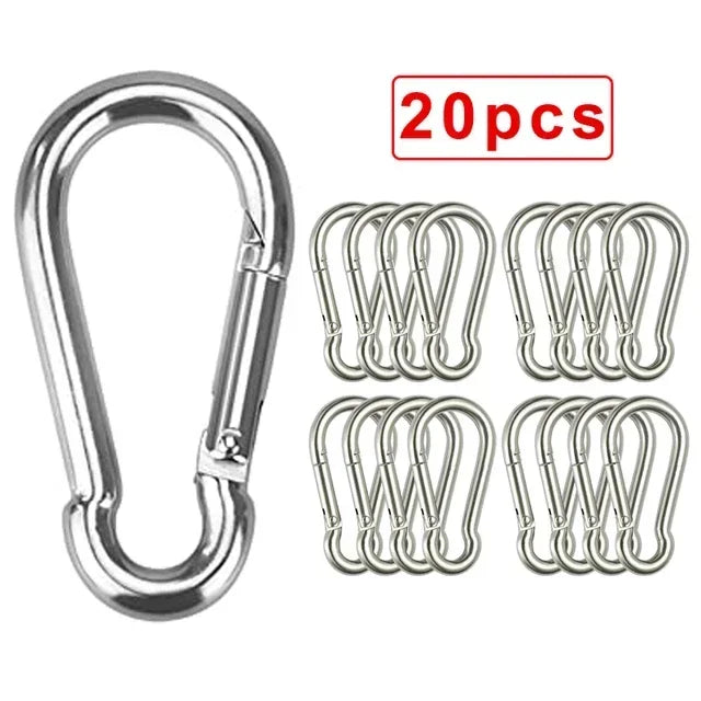10/20/30Pcs Aluminum Carabiner Clips Snap