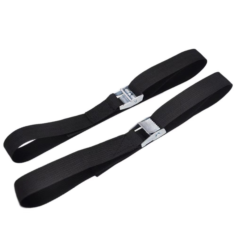 2Pcs 40Cm Black Buckle Tie-Down Belt Car Luggage Bag Cargo Straps for Car Motorcycle Metal Buckle Tow Rope Strong Ratchet Belt