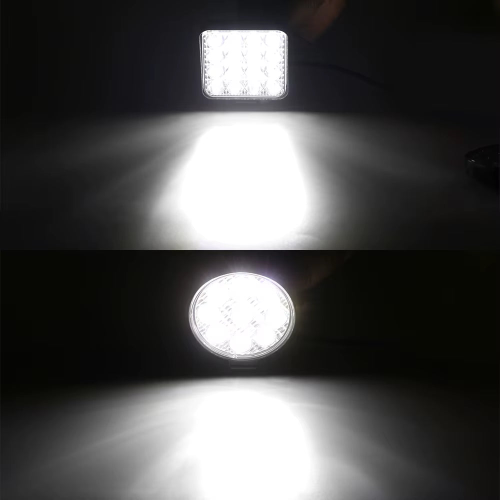 12V 24V Led Light Bar 42W Work Light Bar Square Spotlight for Jeep Truck Offroad Car Motorcycle Tractor SUV ATV LED Headlights