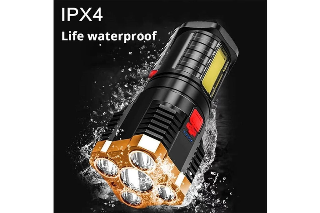 Leona Co Super Bright Torch LED 1200000 High Lumens Flashlight Gold