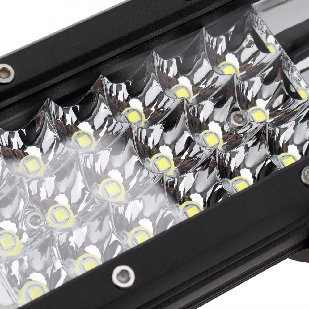 7D 3-Row 4'' 5" 15" 18" 20" 23" Slide Mount LED Light Bar Offroad Led Bar Spot Flood Beam Led Work Light Bar 12V 24V 4WD Truck