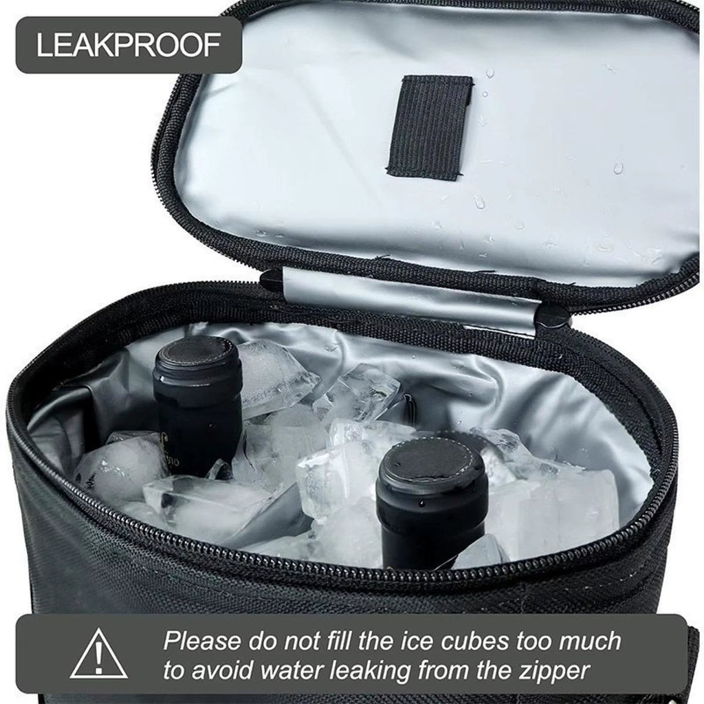 Two Bottle Wine Totes Bag Cooling Case Insulated Thermal Wine Carrier for Travel Fishing Beach Outdoor Camping Accessories