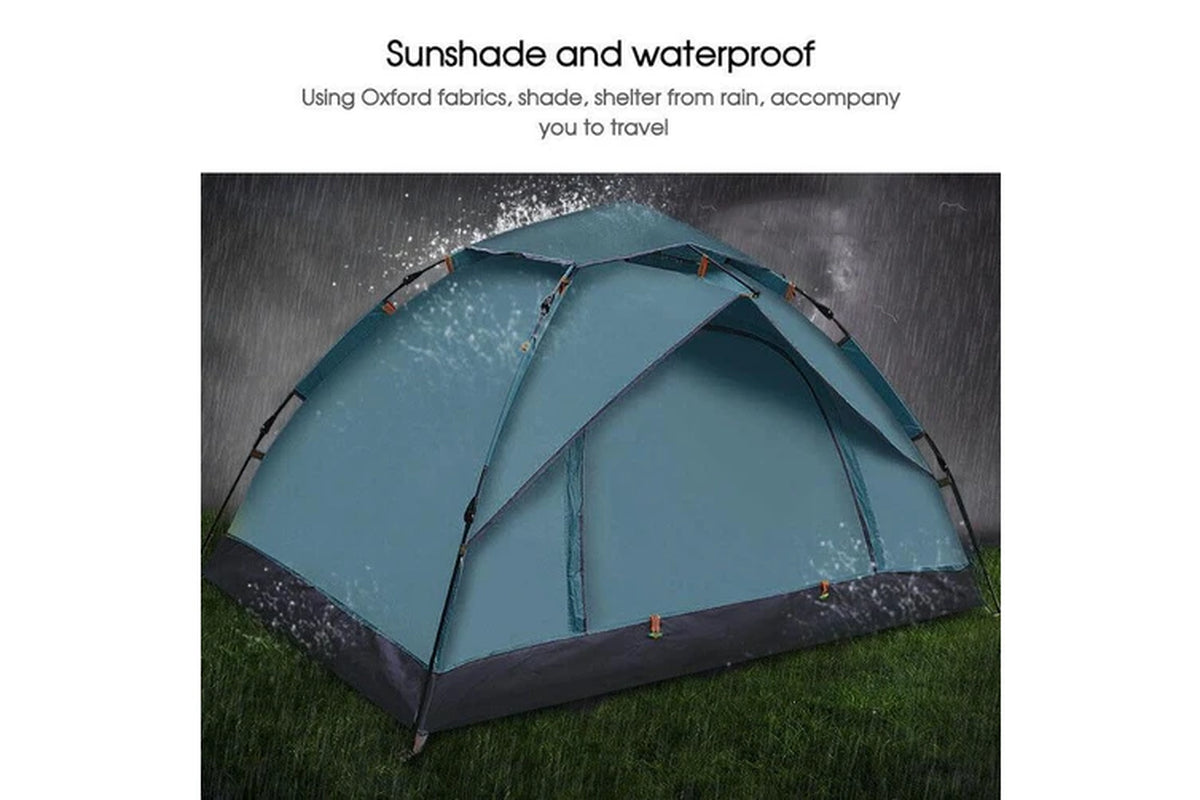 COSTCOM Waterproof Automatic Quick Open Camping Outdoor Tent UV Protection 3-4 Persons, Green