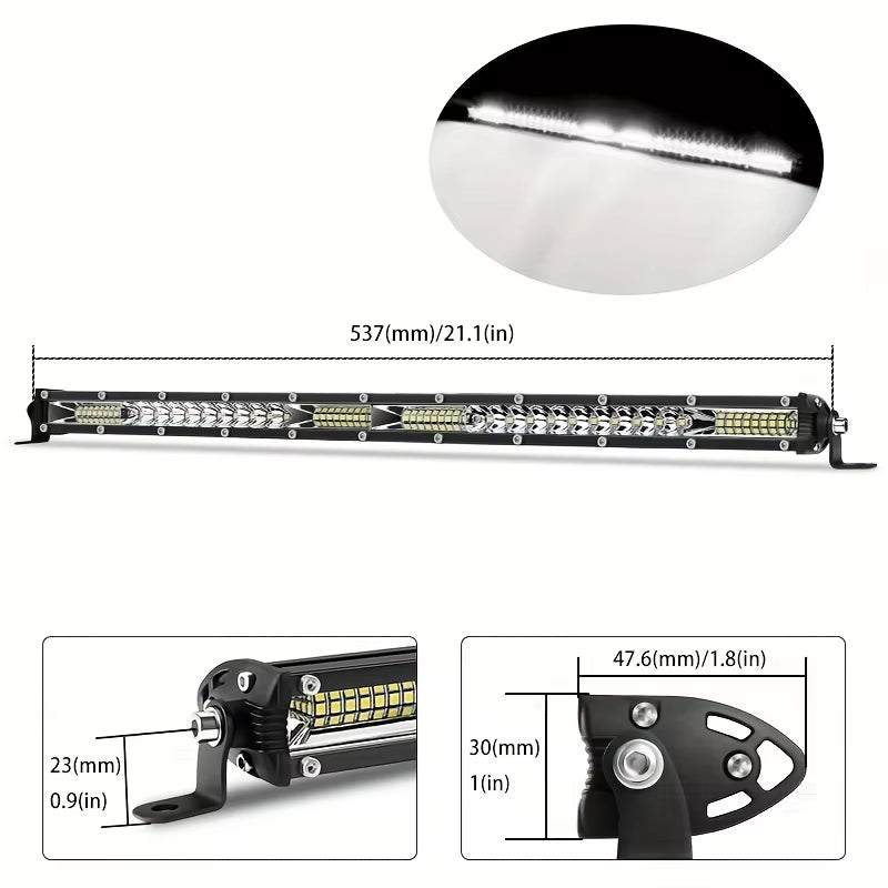 10" 20" Inch LED Light Bar off Road White Yellow Spot Flood Beam LED Work Light Bar for Car Atv Truck Suv Utv Driving Fog Light