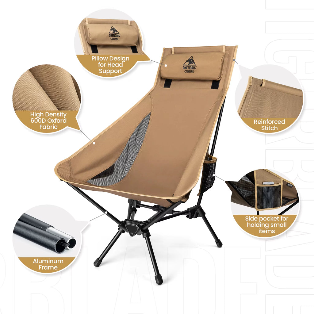 Portable Tigerblade Camping Chairs Outdoor Folding Fishing Chair for Trekking BBQ Parties Gardening Beach Indoor Use