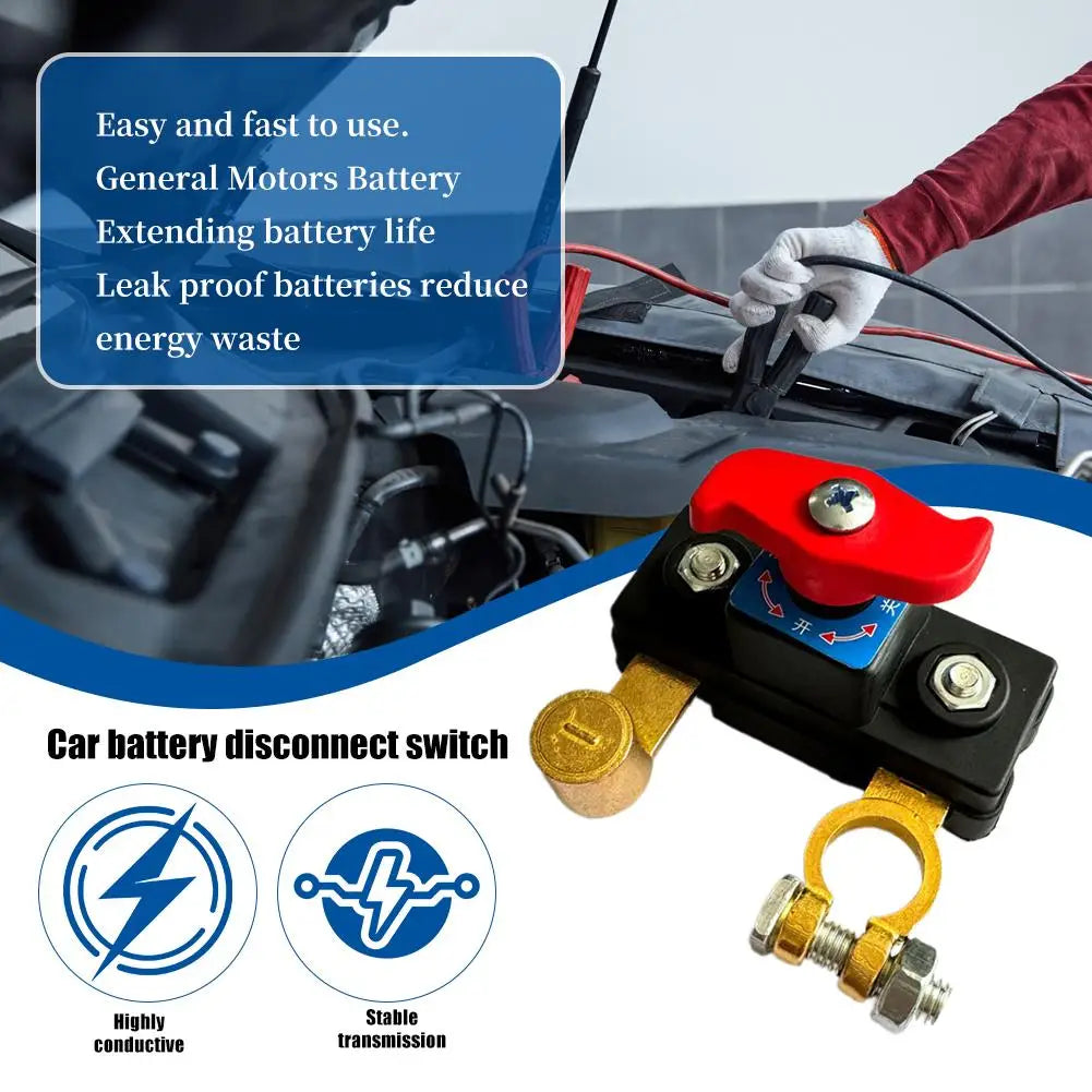 12V Car Battery Cut off Switch Disconnect Isolator Cut-Off Power Cutoff Switch Car Battery Power off Switch Anti-Leakage Circuit