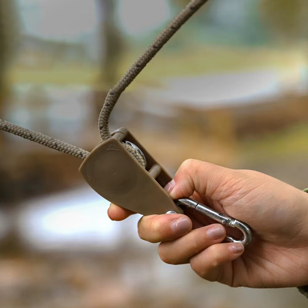 Tent Rope Hanger Pulley Hook, Adjustable Lanyard Hanging, Secure and Non Slip, for Camping, Outdoor Activities, and Canopies