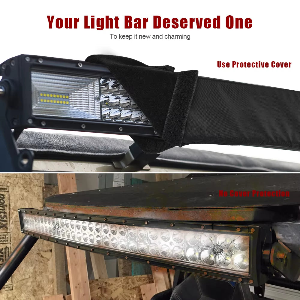 22" 32'' 42'' 52'' Auto Universal Fitment Nylon Cover Straight Curved LED Light Bar Premium Protective Gear Sleeve Bag