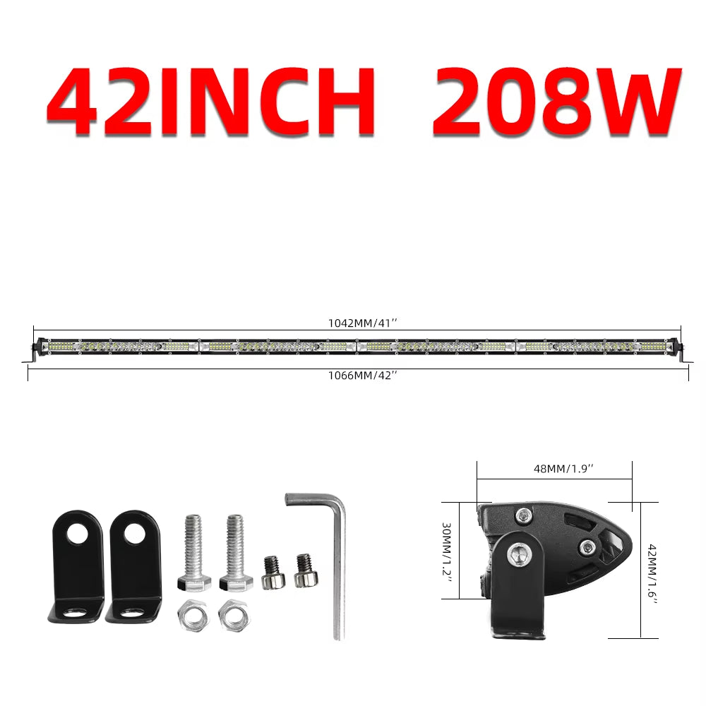 10D 10 20 30 Inch 52W 104W 156W LED Work Light Bar Combo 4X4 Offroad LED Light Bar for Tractor Boat 4WD 4X4 Trucks ATV