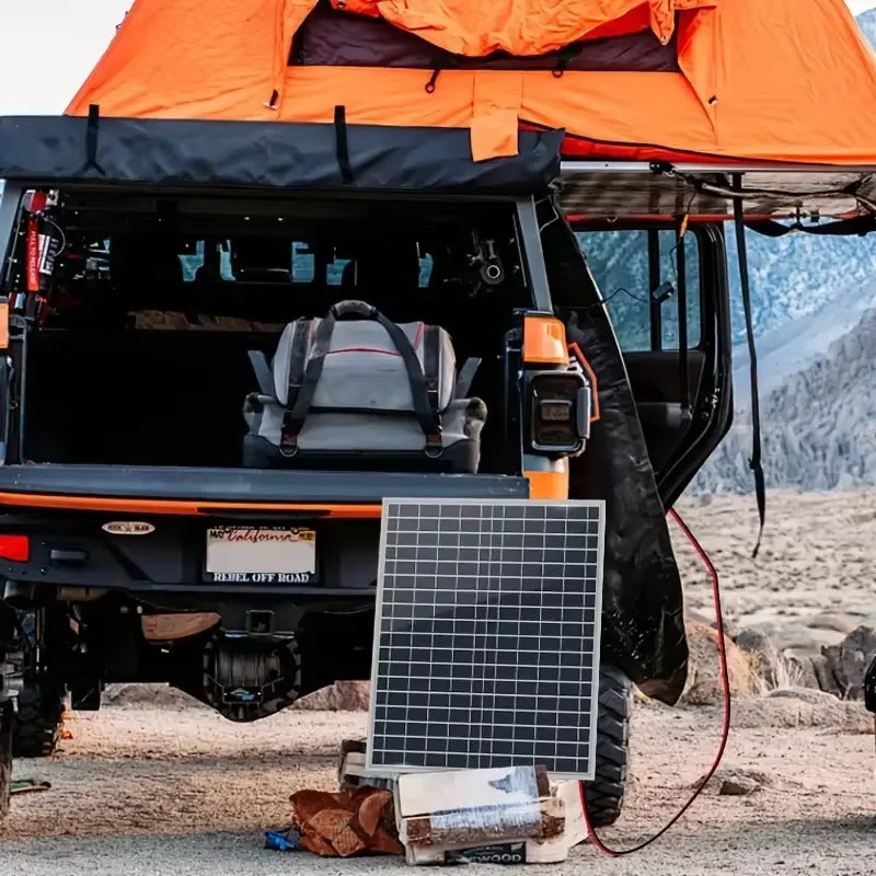 500W High-Power Solar Fan – Portable Cooling with Rechargeable Battery for Camping & Outdoor Adventures