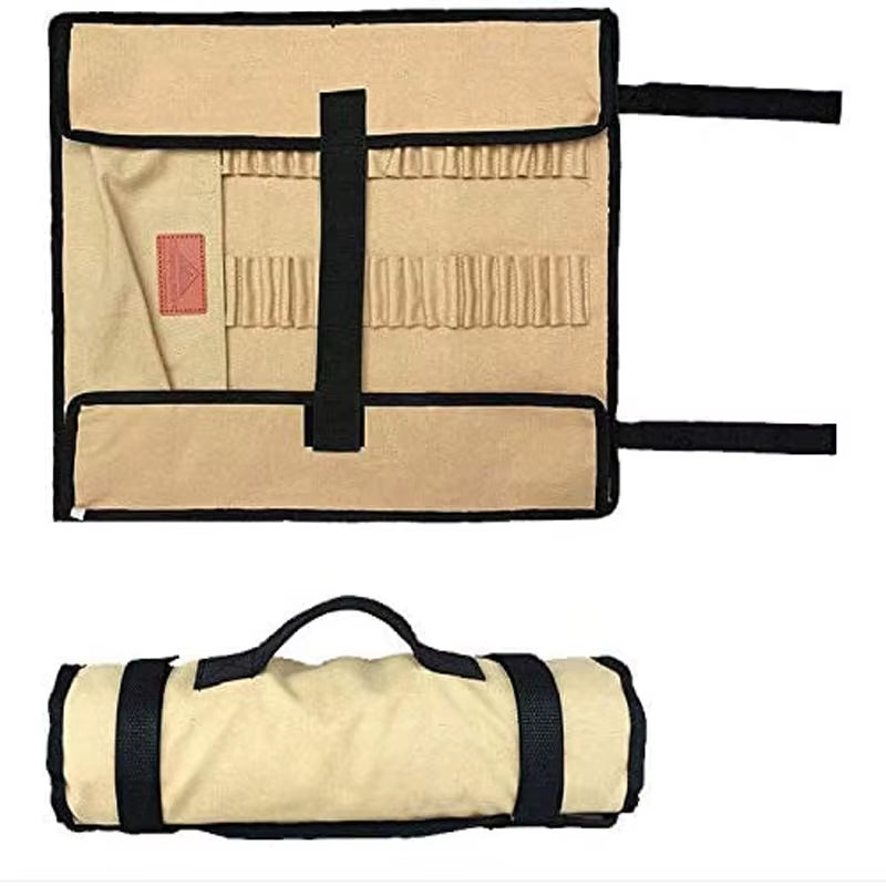 Camping Outdoor Strong Duty Canvas Tent Nail Storage Bag Tent Stakes Pegs Pouch (L)