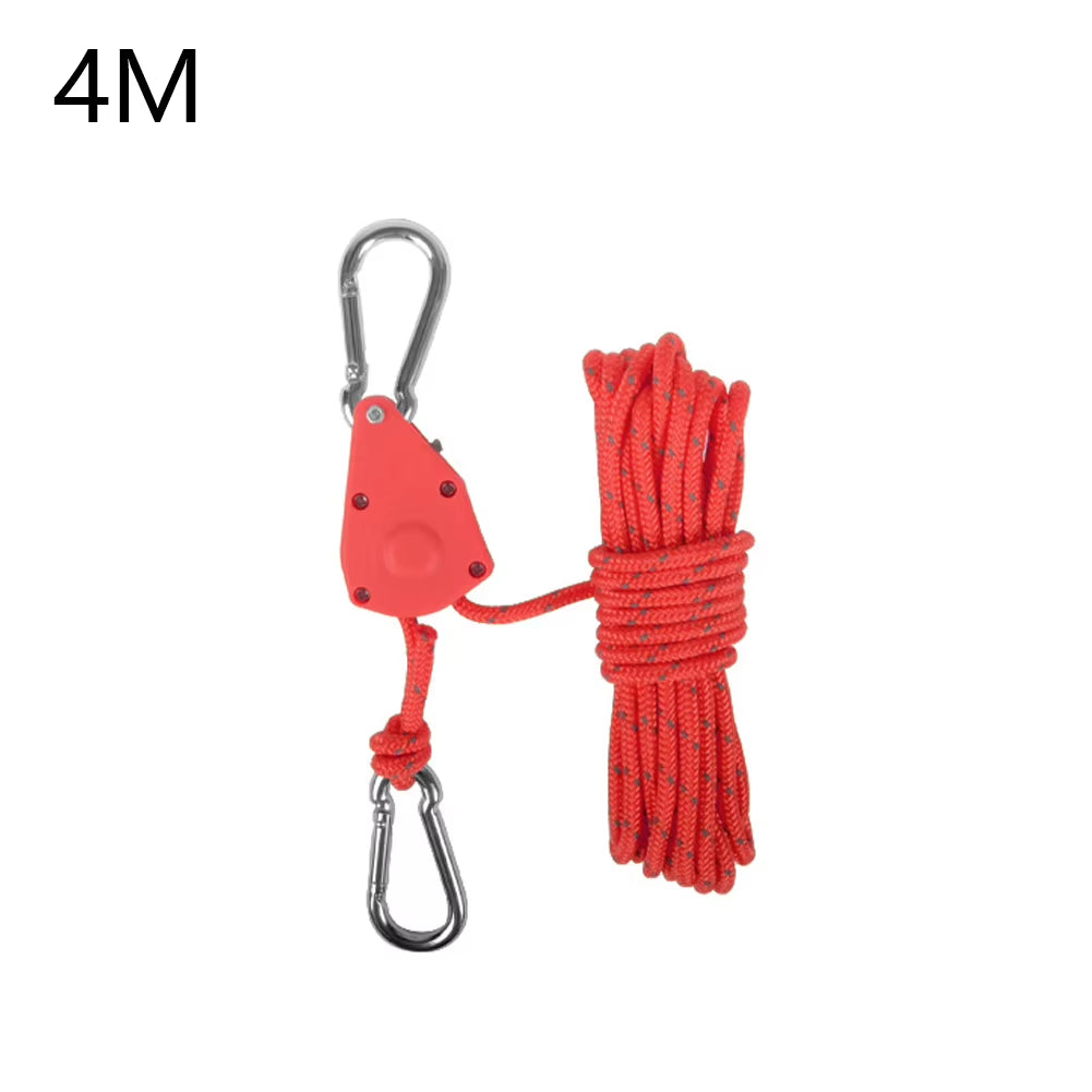 Tent Rope Hanger Pulley Hook, Adjustable Lanyard Hanging, Secure and Non Slip, for Camping, Outdoor Activities, and Canopies