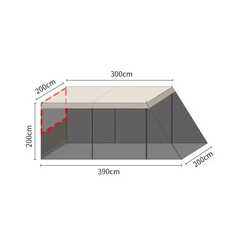 Outdoors Camping Car Tent Mosquito Prevention Mesh Bed Canopy Sunshade Folding Quick Installation Professional Camping Tents