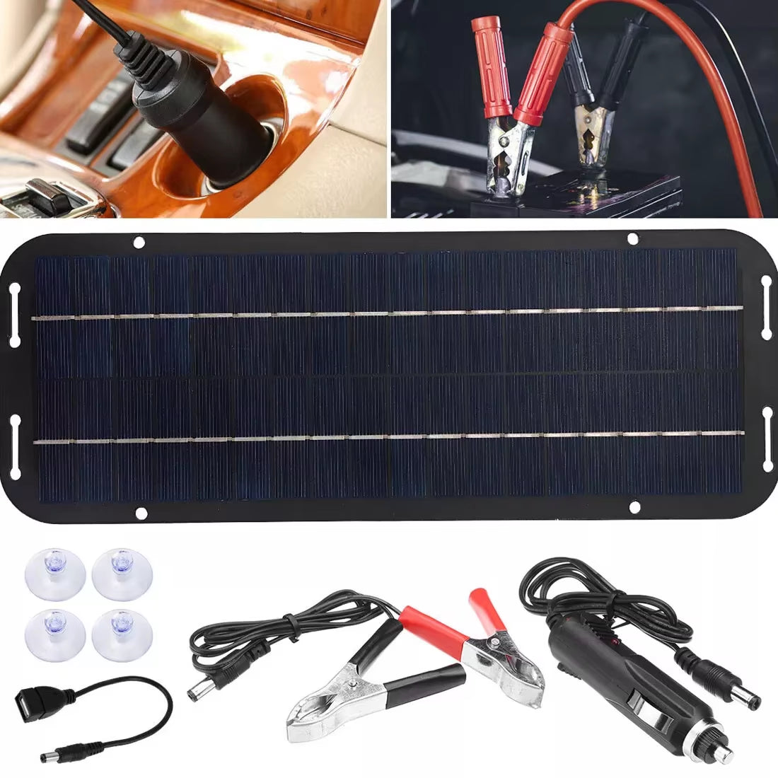 Solar Cells Panel 30W Solar Battery Trickle Charger 12V Olt Power Solar Panel Solar Battery Charger Car Van Boat Maintainer Kit
