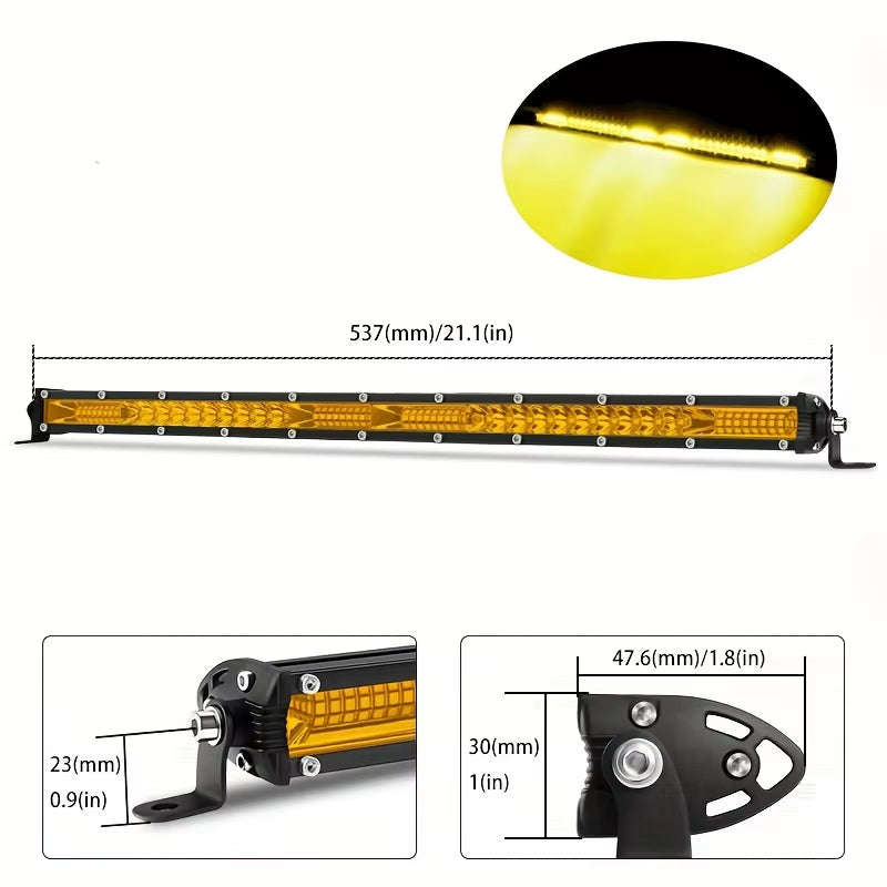 10" 20" Inch LED Light Bar off Road White Yellow Spot Flood Beam LED Work Light Bar for Car Atv Truck Suv Utv Driving Fog Light