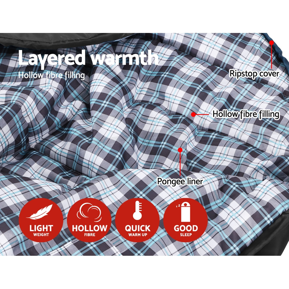 Weisshorn Sleeping Bag Bags Single Double Camping Hiking Tent Winter Summer