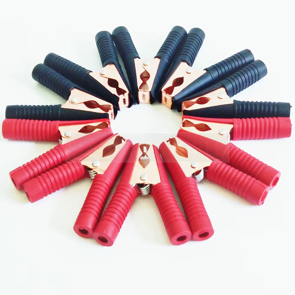 Alligator Clips Hot Car Battery Clamps Crocodile Clip 100A Red Black Electrical Connection Battery Terminals Power Wire Test