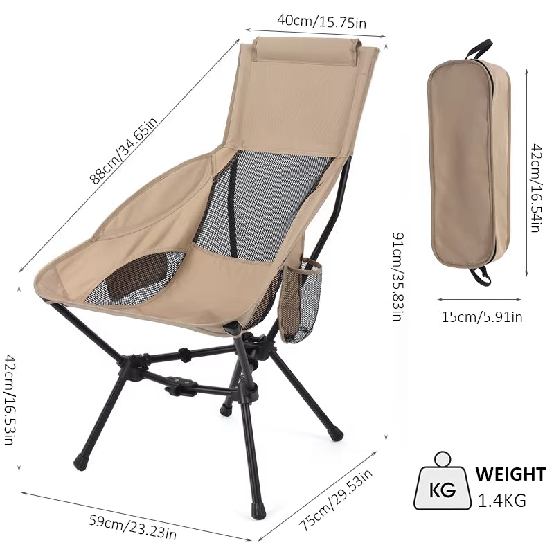 1PCS Lightweight & Portable Backpacking Chair , for Outdoor Hiking, Camping, Travel, Beach and Picnic, Folding Camping Chairs