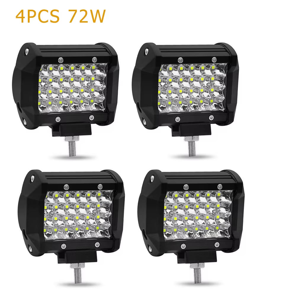 Car LED Light Bar Offroad 4X4 Spotlights Fog Lamp 12V 24V Diode Headlight Truck Farm Tractor Boat SUV ATV Light Bar/Work Light