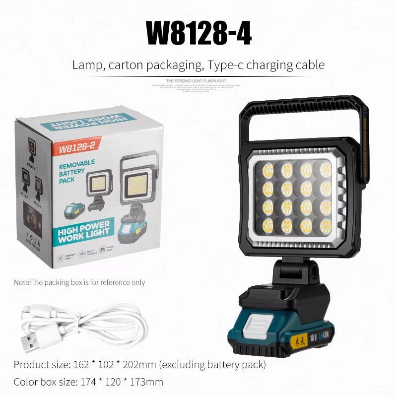 LED Multi-Functional Portable Camping Light Outdoor Emergency Night Market Stall Courtyard Lighting Battery Powered IPX5