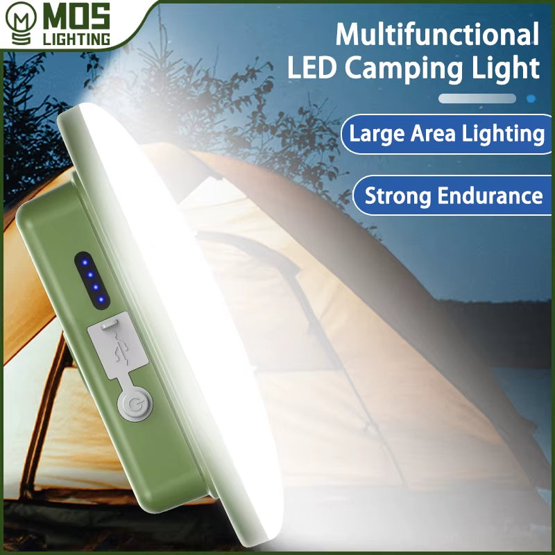 MOSLIGHTING Rechargeable LED Camping Strong Light Magnet Zoom Portable Torch Tent Light Working Maintenance Lighting 80W LED