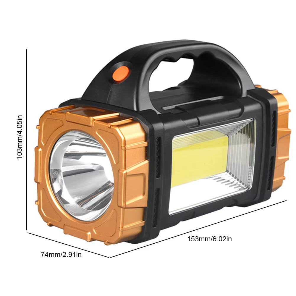 Camping Lantern USB Rechargeable IP44 Waterproof Camping Flashlight Power Bank Solar Powered Camping Torch for Outdoor Emergency