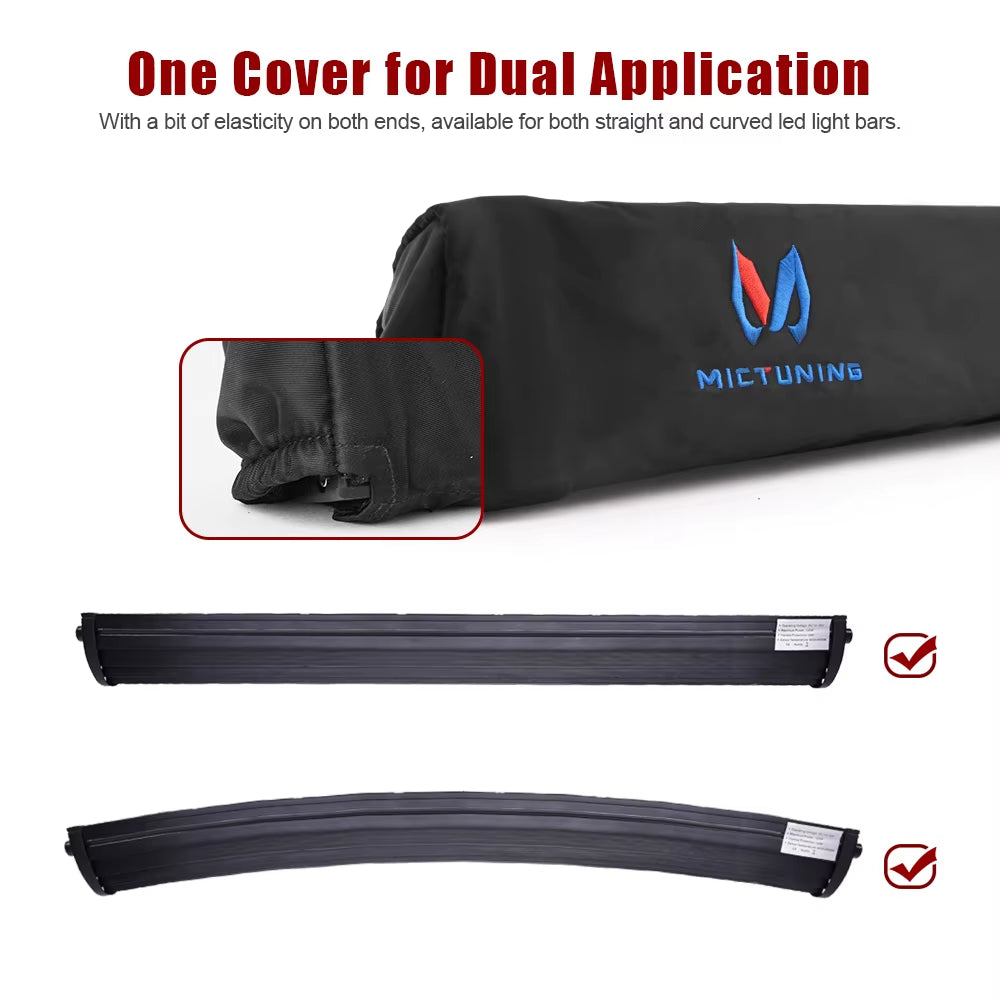22" 32'' 42'' 52'' Auto Universal Fitment Nylon Cover Straight Curved LED Light Bar Premium Protective Gear Sleeve Bag