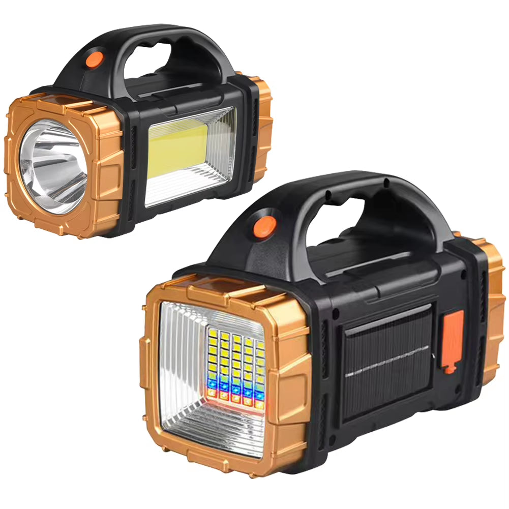 Camping Lantern USB Rechargeable IP44 Waterproof Camping Flashlight Power Bank Solar Powered Camping Torch for Outdoor Emergency