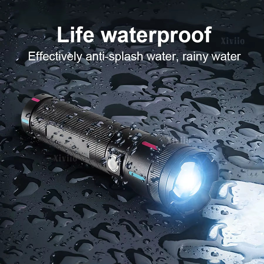 500000000LM Ultra Bright LED Flashlights Powerful Rechargeable Torch 5000M Tactical Torch Outdoor Portable Light Camping Lantern