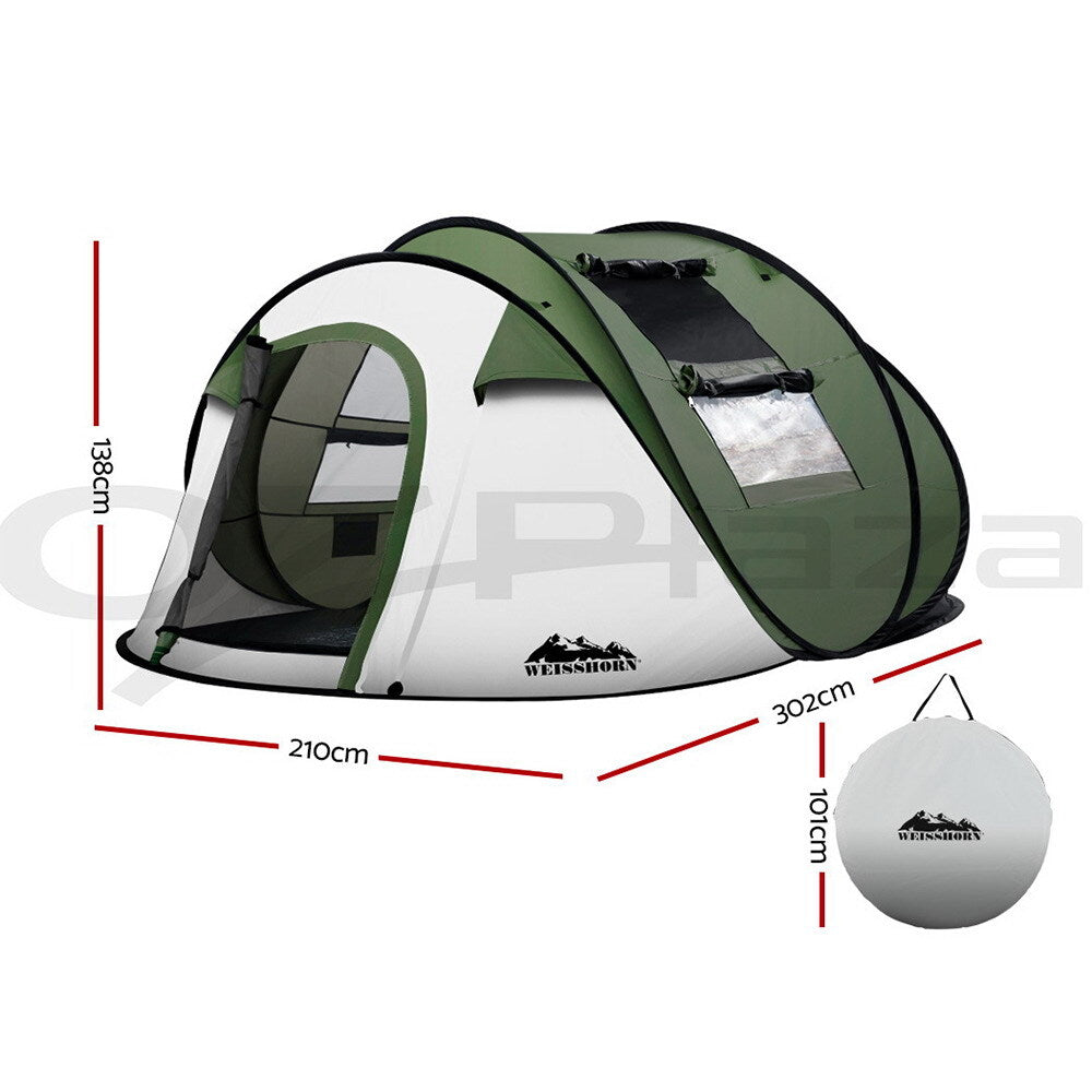 Weisshorn Instant up Camping Tent 4-5 Person Pop up Tents Family Hiking Dome