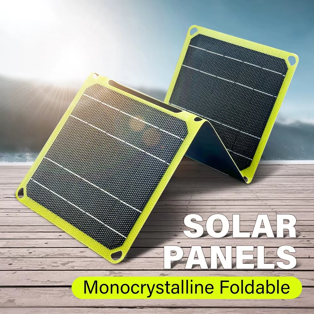 30W/40W 5V Portable Solar Panel Battery Phone Charger Foldable Small Power Emergency ETFE Panels for USB a C Power Bank
