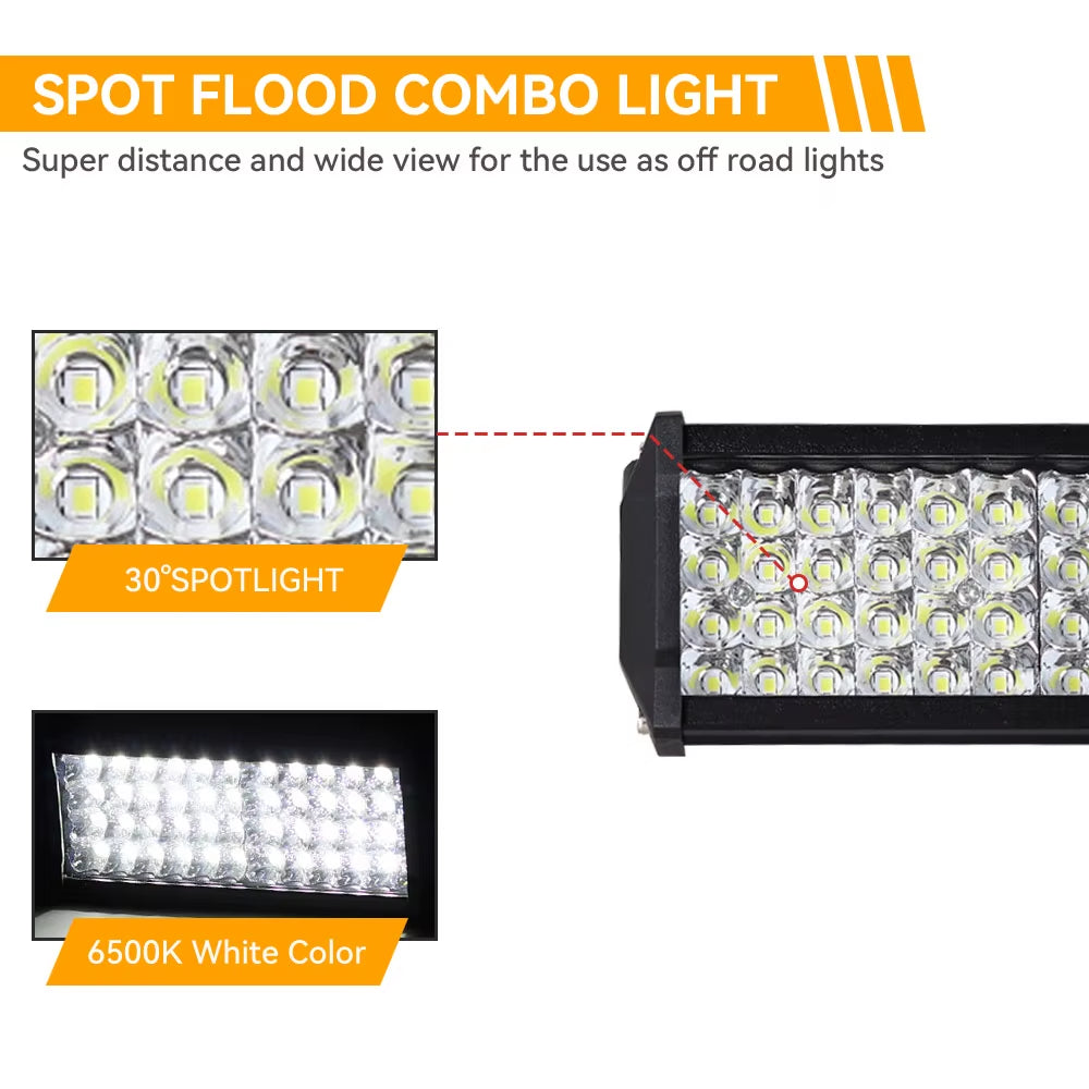 12V LED Bar Offroad Spot Flood Combo LED Light Bar Work Light for Truck Car SUV ATV UTV LED Headlights