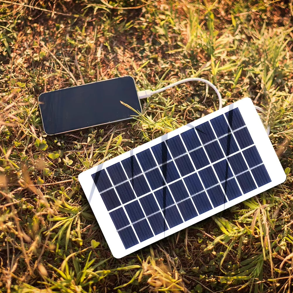 10W/2W Portable Solar Panel 5V Type C/USB Battery Charger Power Emergency Panel Mobilephone Power Bank for Camping Hiking Travel