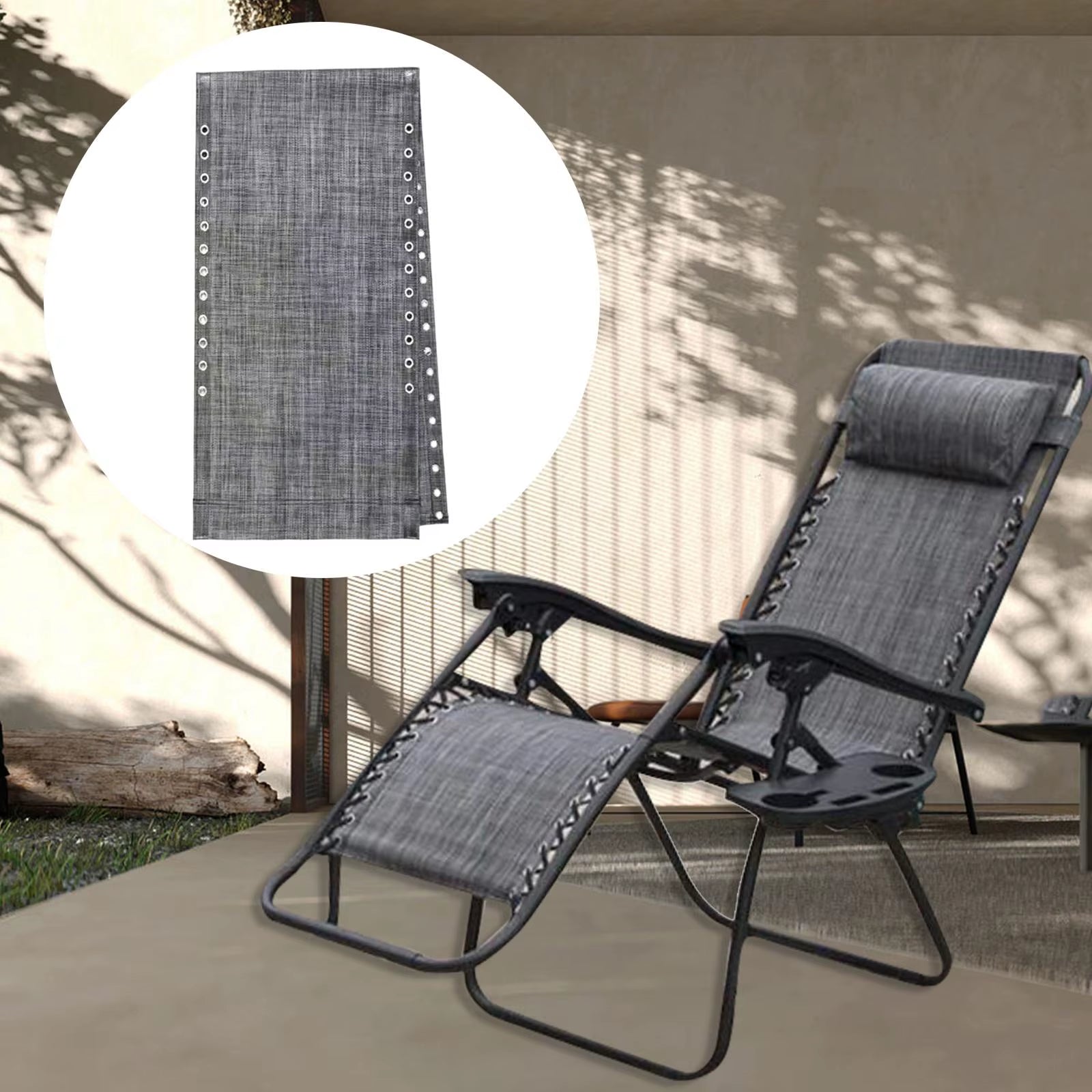 Lounge Chair Cloth Lounger Replacement Cloth 160Cmx43Cm Chair Replacement Fabric for Garden Patio Camping Outdoor Recliners