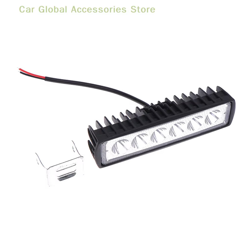 Car LED Light Bar 12V 18W 6000K Work Light for Car Motorcycle Truck Trailer Offroad Headlights Driving Light